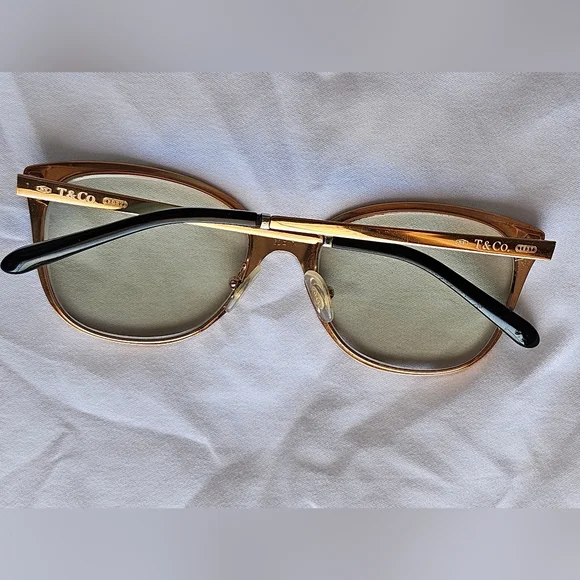 Tiffany & Co. Black and Gold Glasses with Blue Accents TF1130 Eyeglasses - Picture 15 of 17